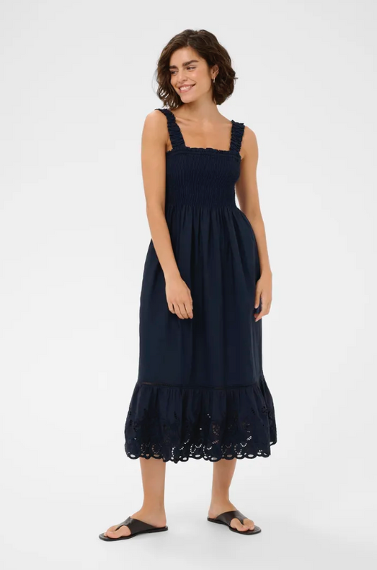 GERTRUD DRESS IN MIDNIGHT MARINE
