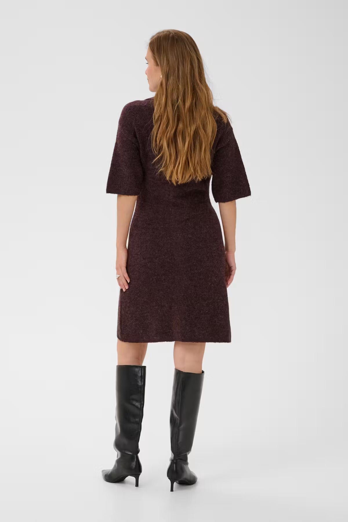 SIGNE KNIT DRESS IN FUDGE MELANGE