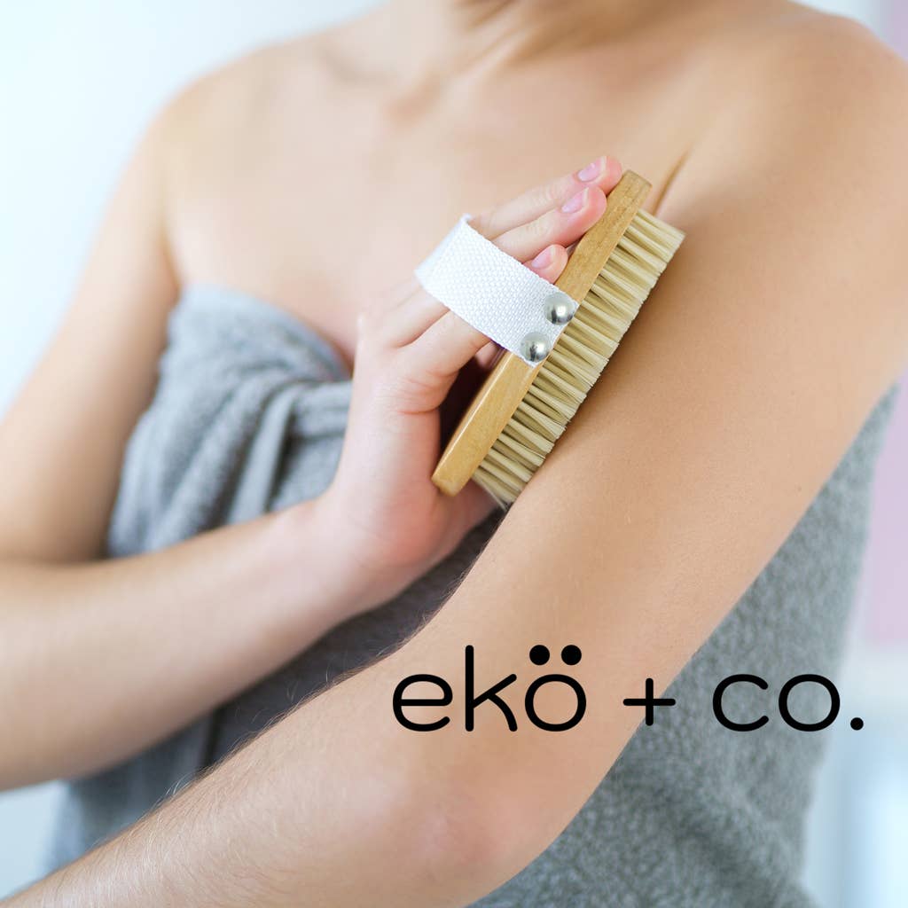 Vegan exfoliating dry body brush