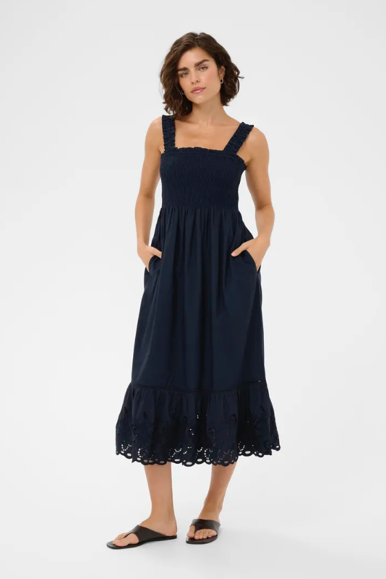 GERTRUD DRESS IN MIDNIGHT MARINE