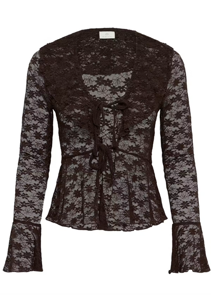 VICCY BLOUSE IN COFFEE BEAN