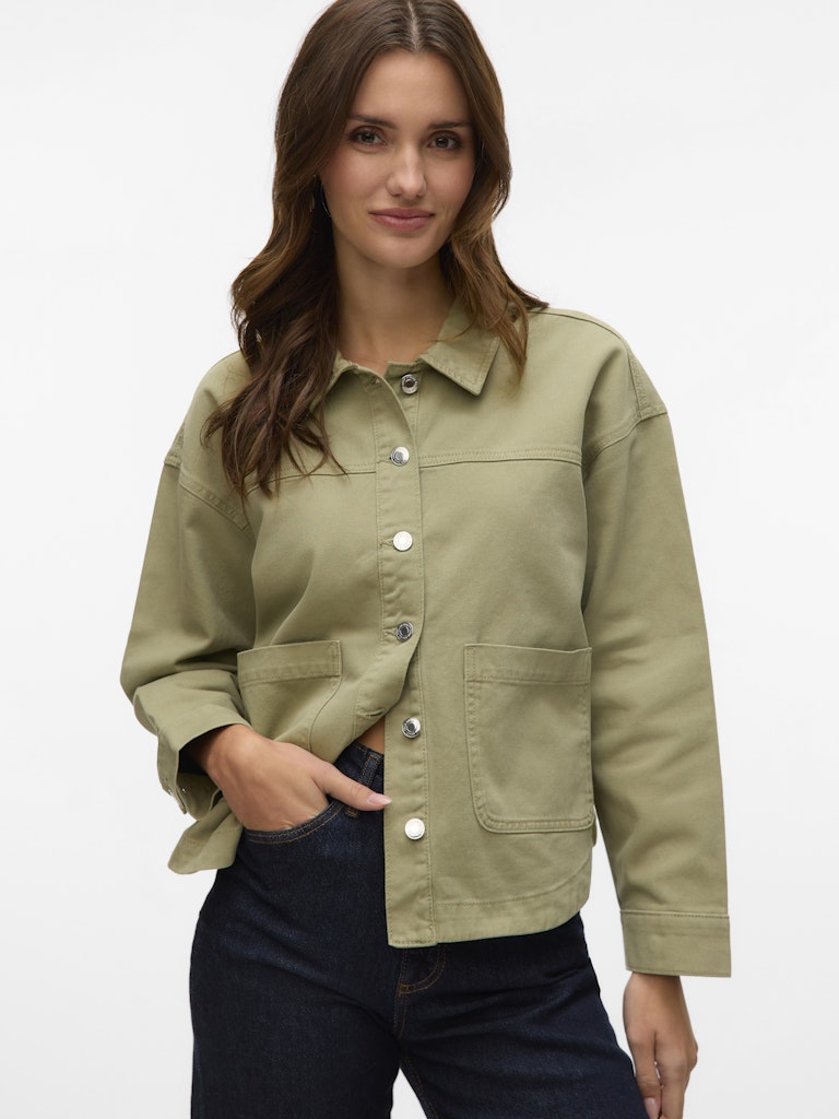 JAMIE - Denim Shacket - Laurel Wreath