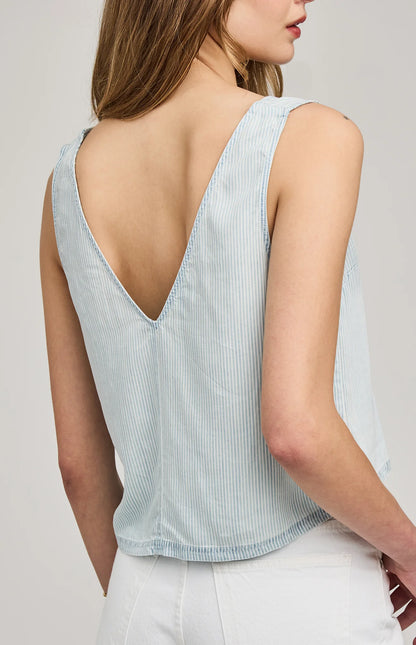 COLETTE TANK IN BLUE STRIPE