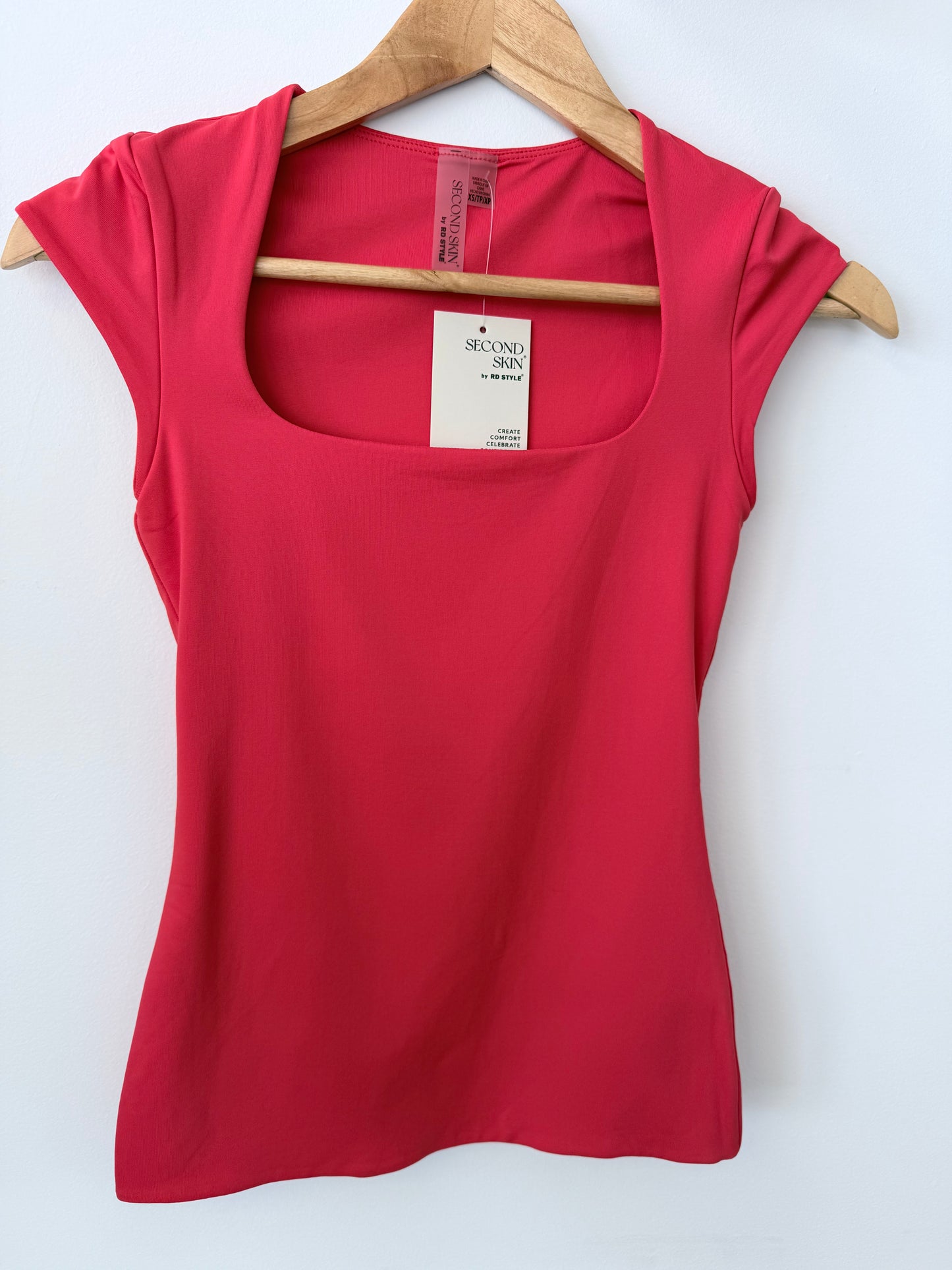 TIARA Cap Sleeve Tee - Cherry