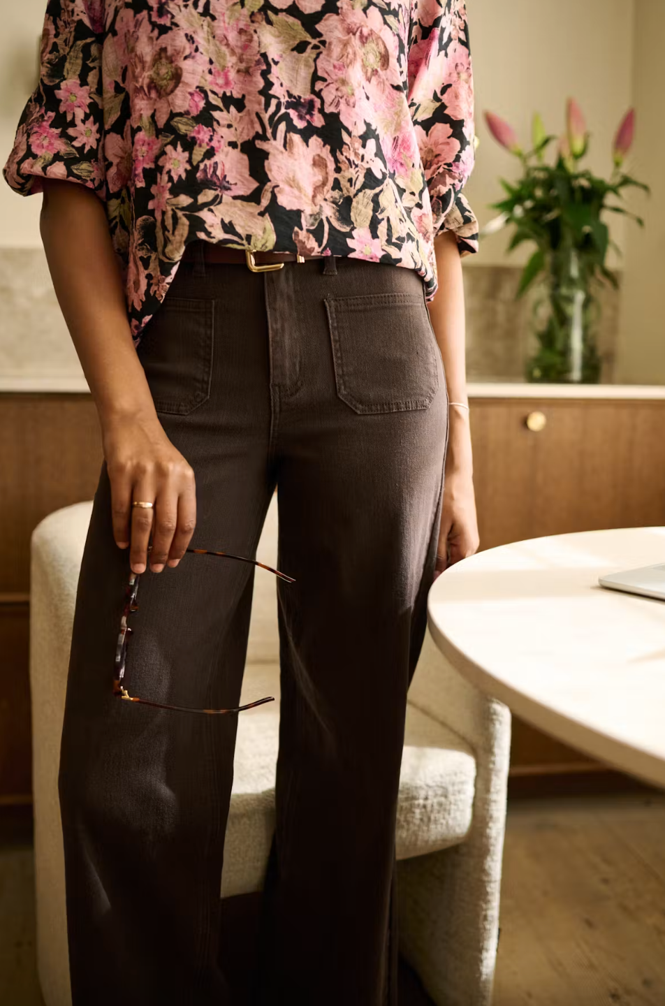 BROOK JEANS IN COFFEE BEAN
