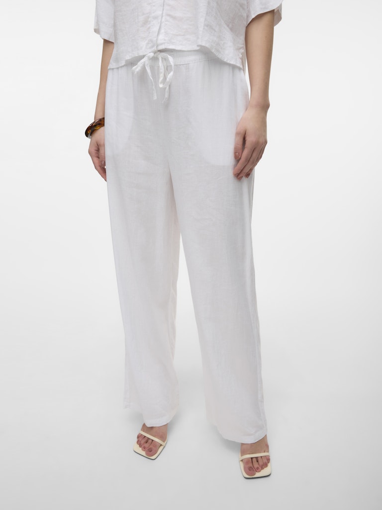 LINN - Linen pants in White
