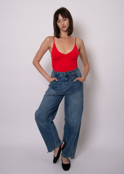 VAREN Deep V Body suit - Cherry