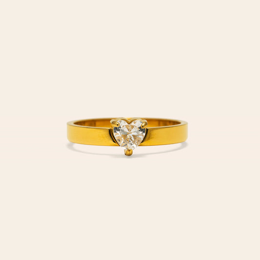 Amor Heart CZ Ring