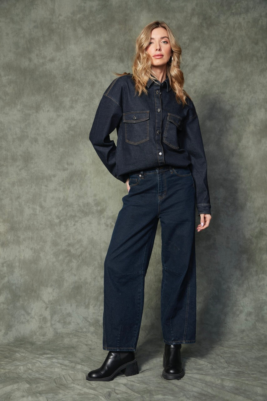 SADINA - Denim Button up
