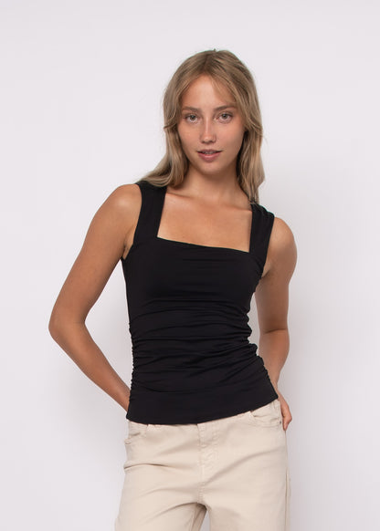 DA VINCI SIGNATURE SECOND SKIN TOP IN BLACK