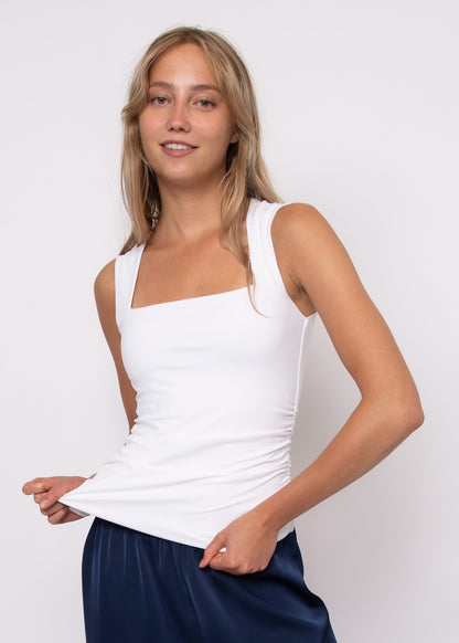 DA VINCI SIGNATURE SECOND SKIN TOP IN WHITE