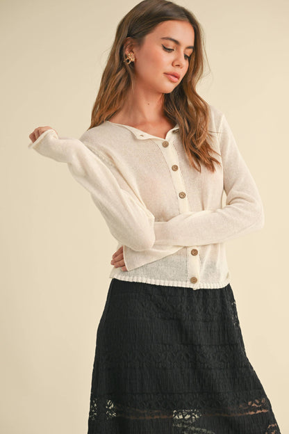 LYRIC - Light Weight Button Down Cardigan