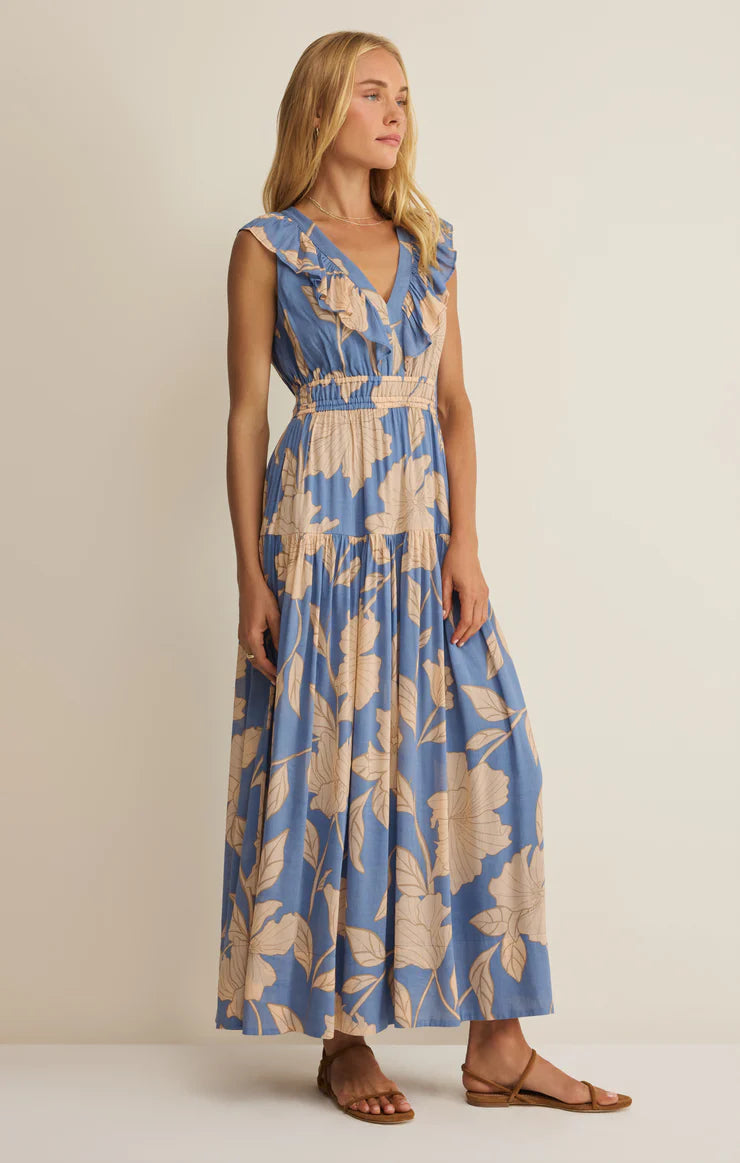 MALENE BLOOM FLORAL MAXI DRESS