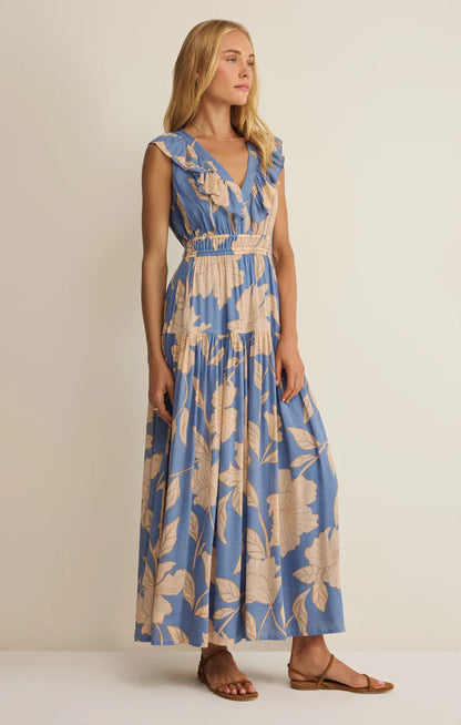 MALENE BLOOM FLORAL MAXI DRESS