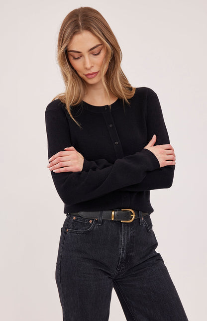 MIRABELLE KNIT TOP IN BLACK