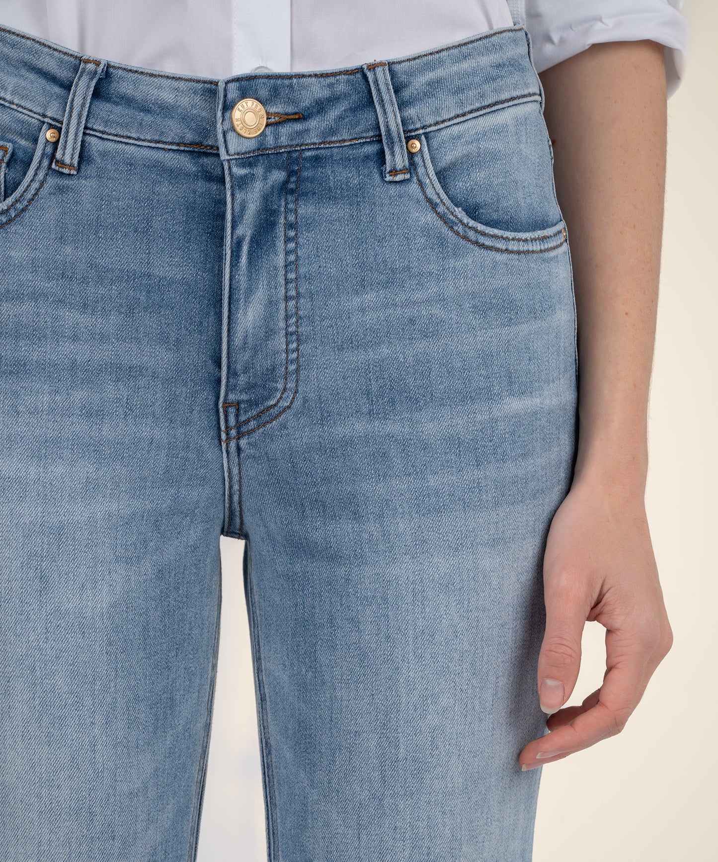 KELSEY High Rise Ankle Flare in Honest
