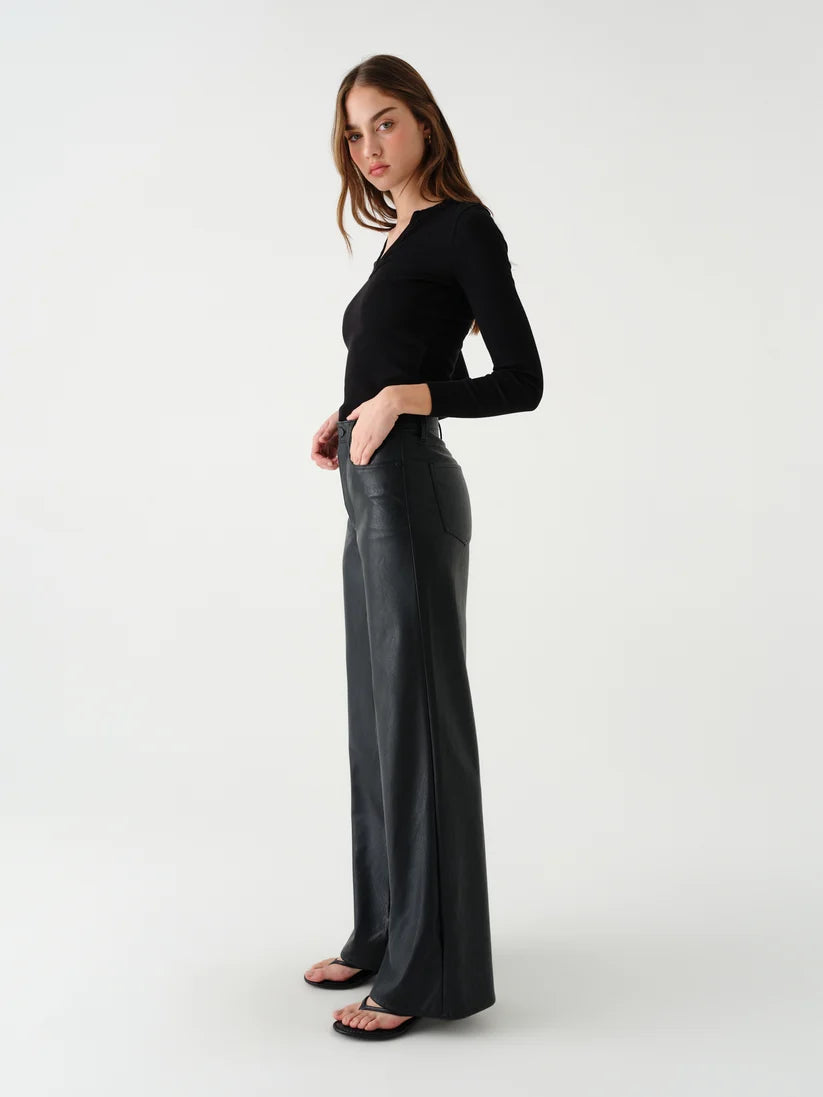 FAR OUT HIGH RISE WIDE LEG IN BLACK