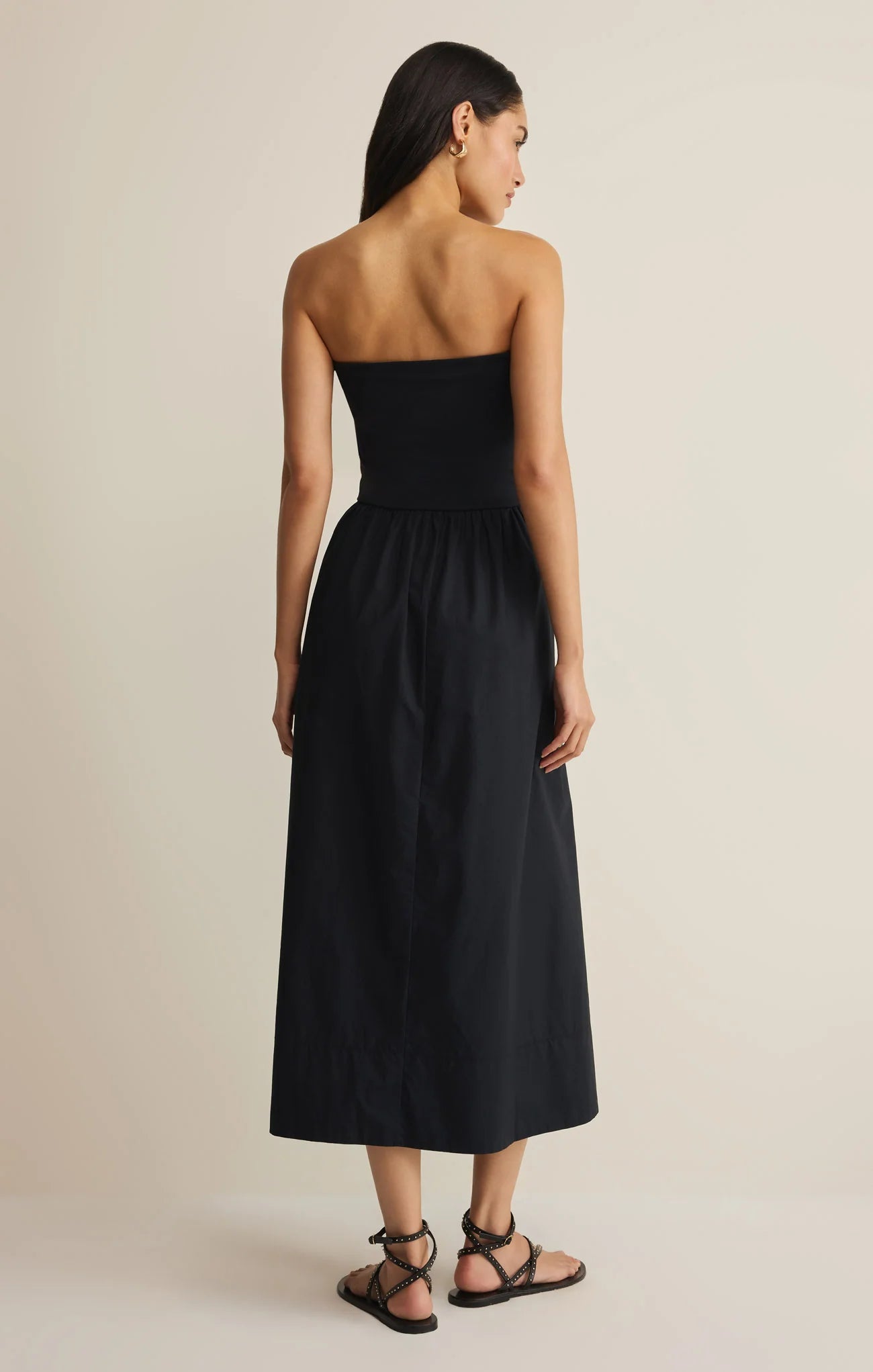 SUNSOUGHT STAPLESS MIDI DRESS