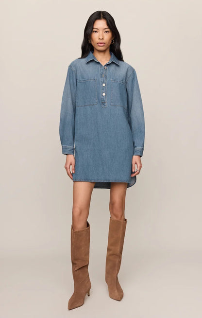 LUCIE DENIM SHIRT DRESS