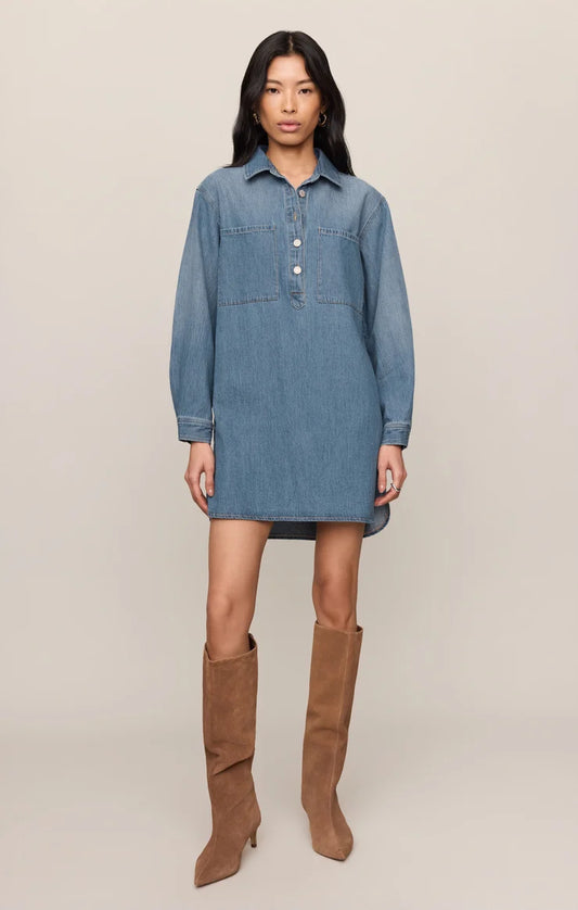 LUCIE DENIM SHIRT DRESS