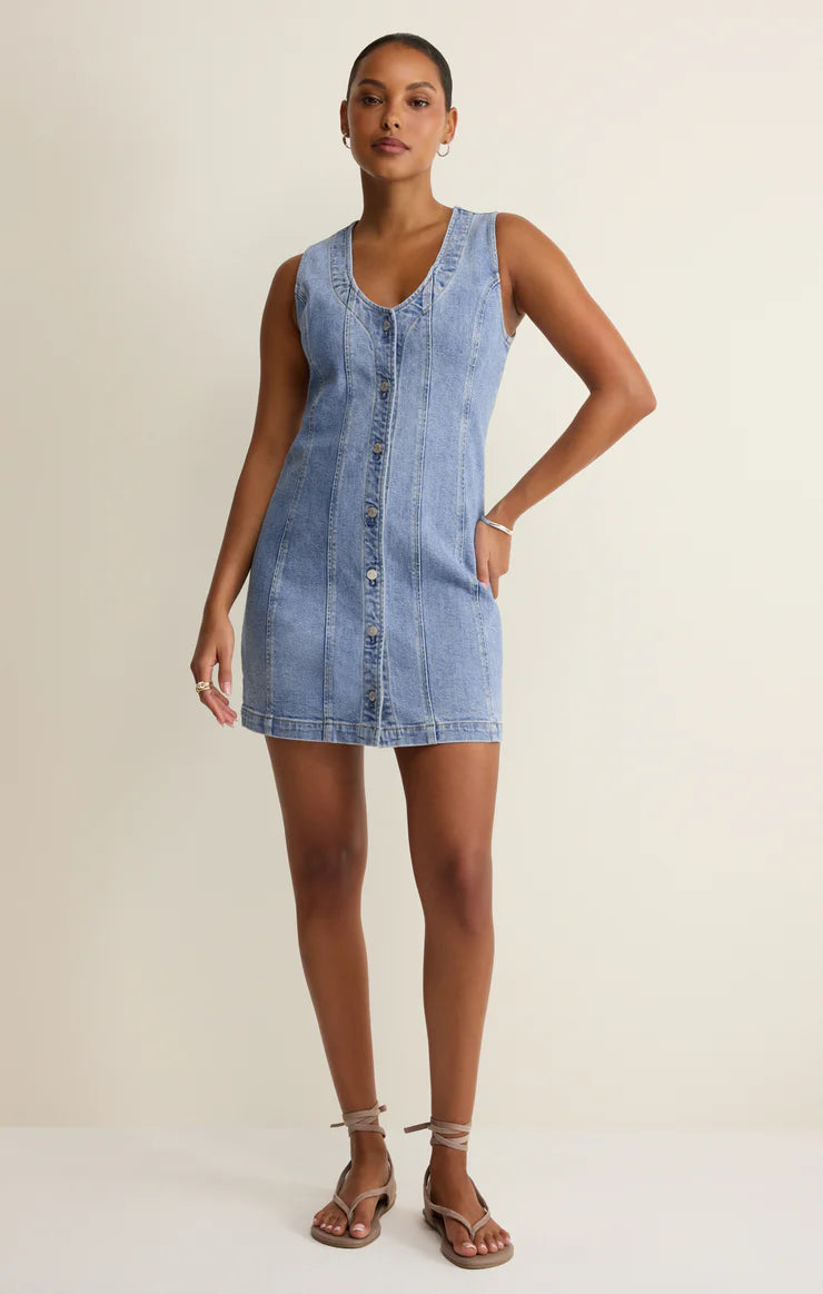 JOLIE DENIM MINI DRESS