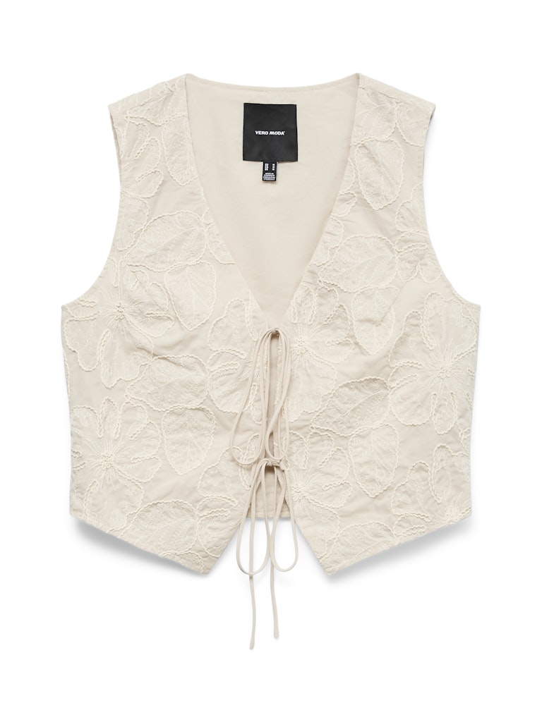 MILLIA EMBROIDERY TIE VEST