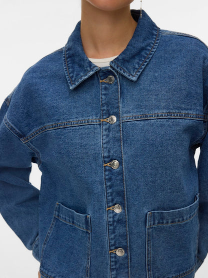 JAMIE - Denim Shacket - Medium Blue Denim