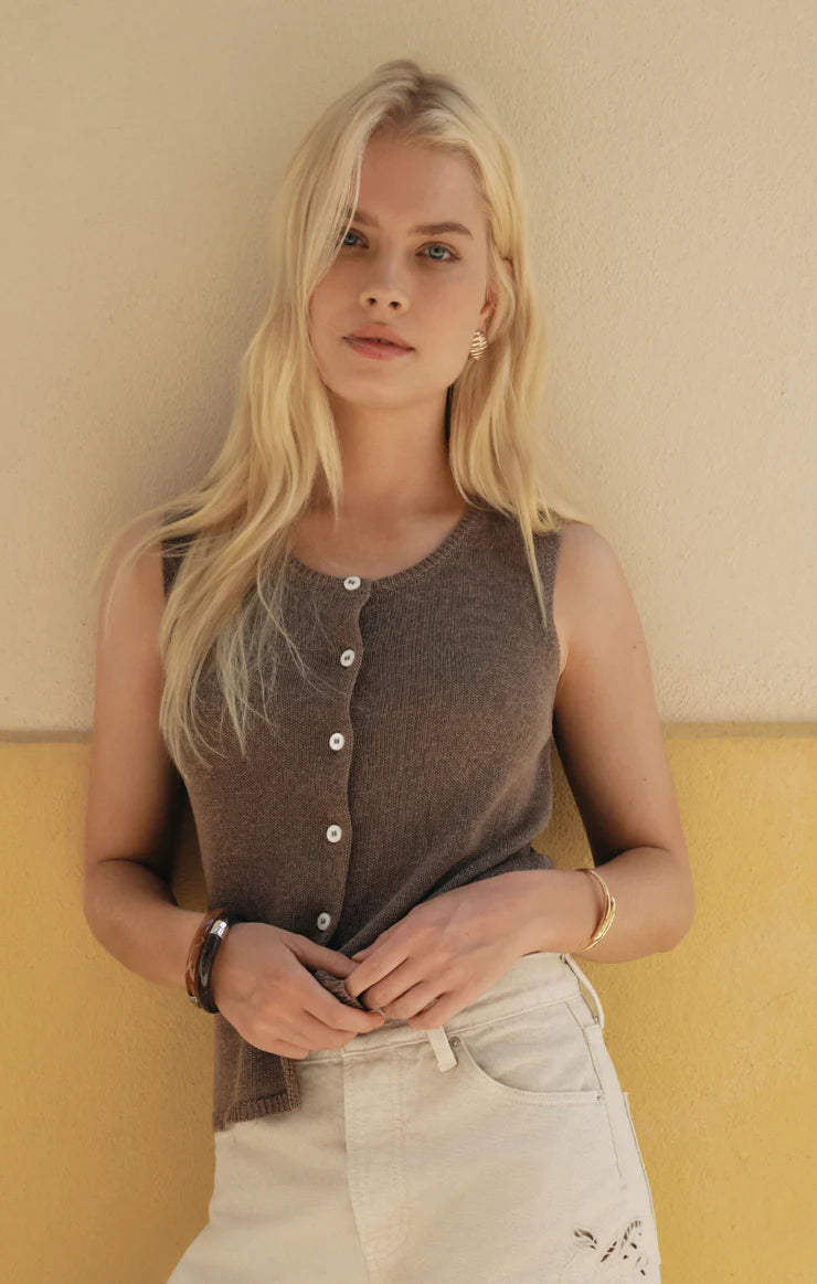 SYD LINEN KNIT TANK VEST