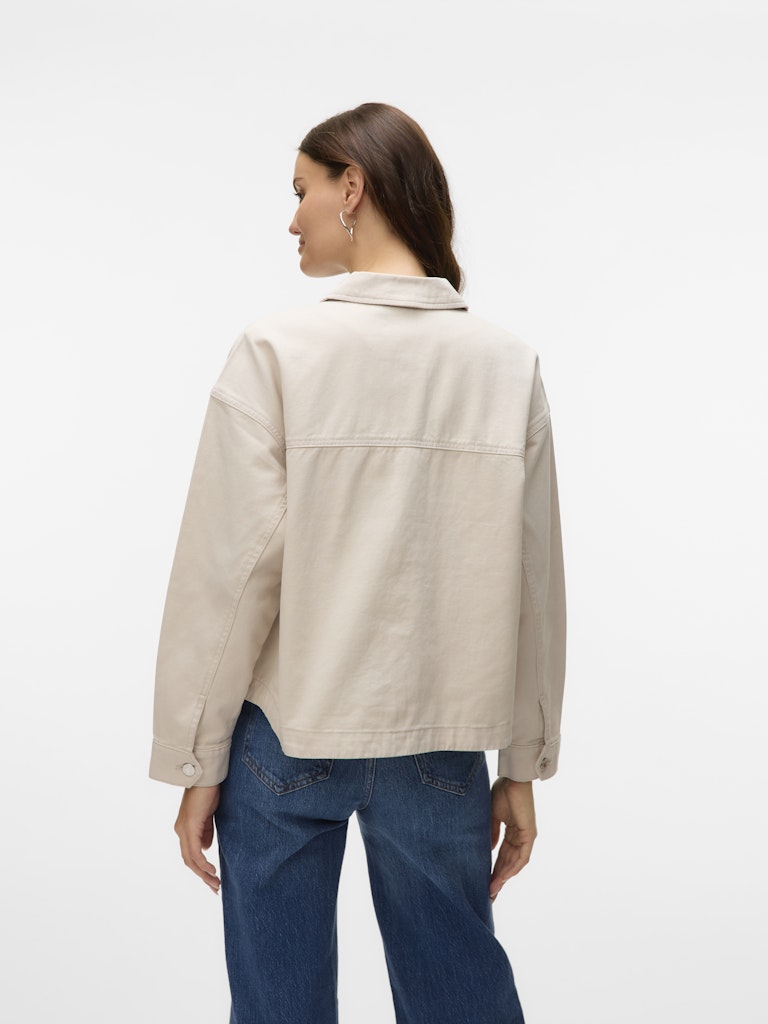 JAMIE - Denim Shacket - Birch