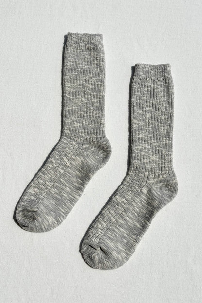 COTTAGE SOCKS: Heather Grey