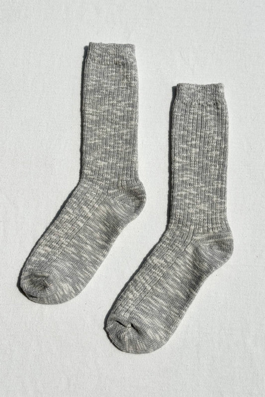 COTTAGE SOCKS: Heather Grey