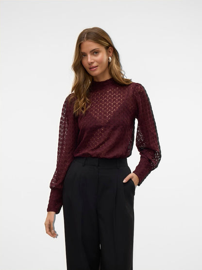 BECCA - High Neck Lace Top