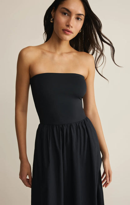 SUNSOUGHT STAPLESS MIDI DRESS
