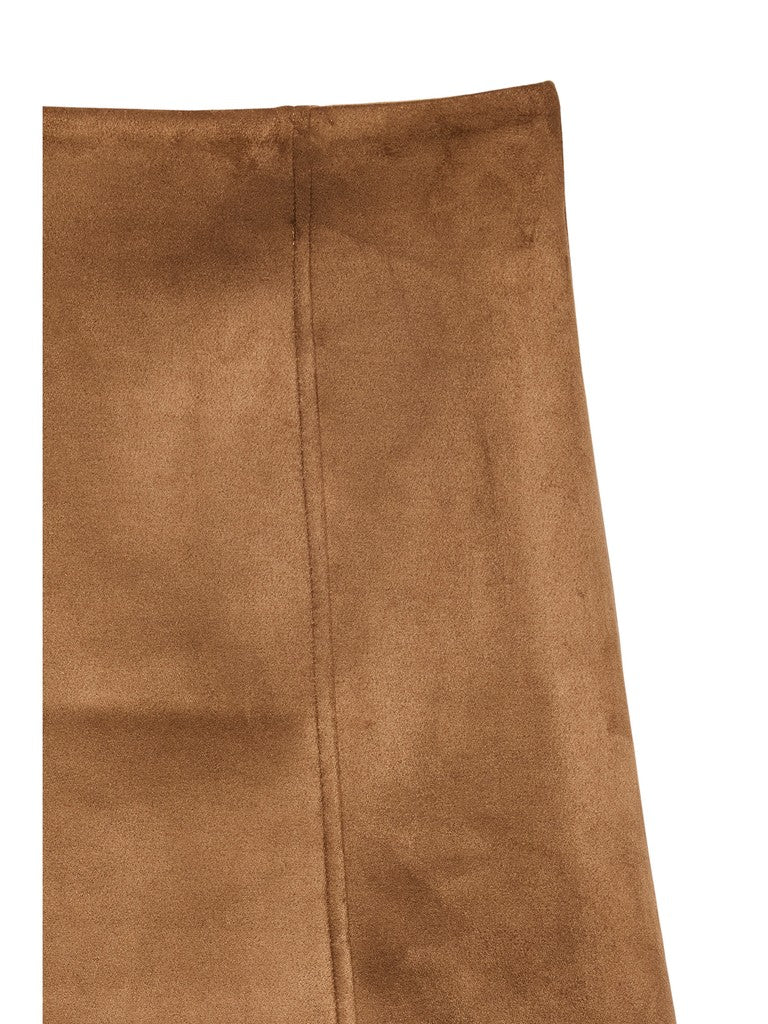 DONNA HAZEL ABOVE KNEE SKIRT IN COGNAC