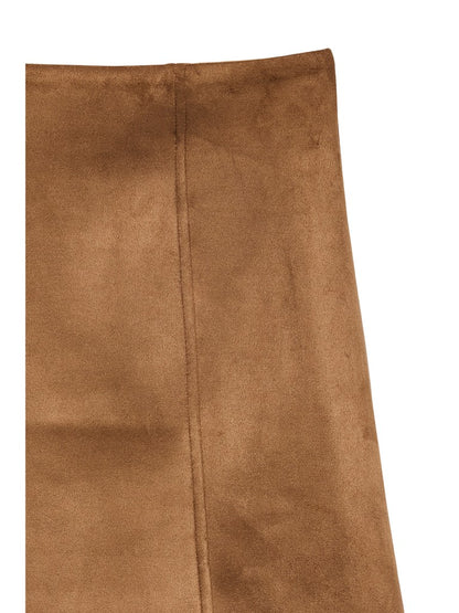 DONNA HAZEL ABOVE KNEE SKIRT IN COGNAC