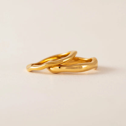 Coral Ring Stack Set