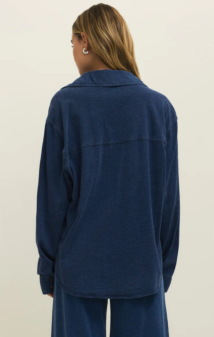 REESE - Jersey denim Button Up