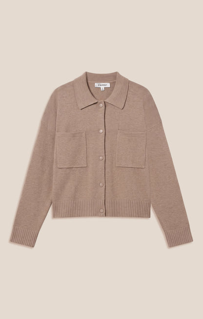 SLOWDOWN SWEATER JACKET IN HEATHER ASH