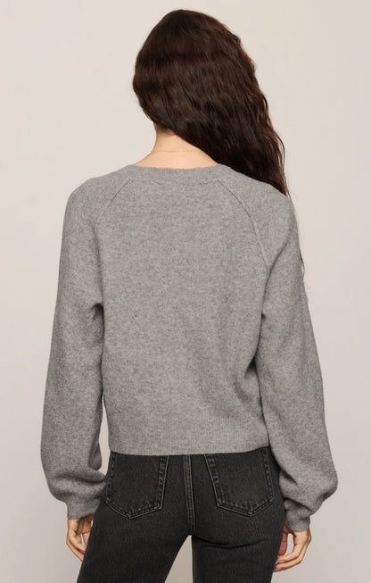 WESTMONT HENLEY SWEATER IN CLASSIC HEATHER GREY