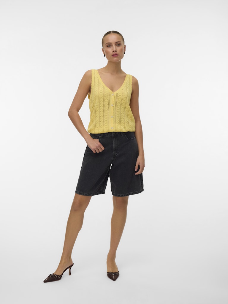 LUX LIGHT 2 WAY V-NECK TOP IN GOLDEN HAZE