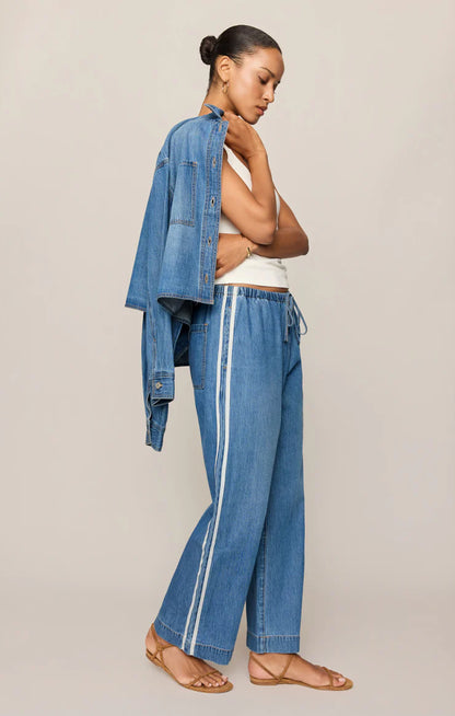 THE SIDELINES DENIM TRACK PANT
