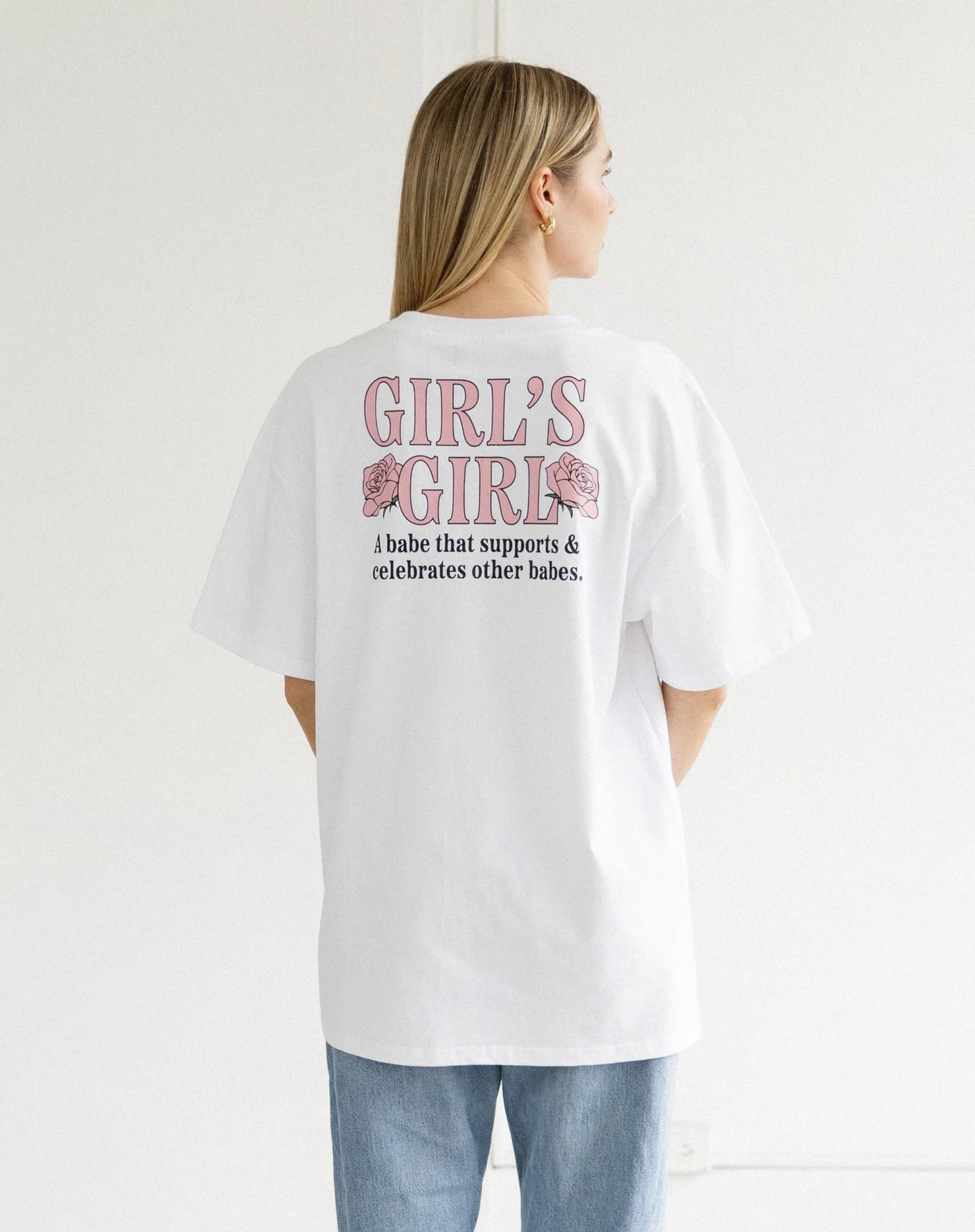 "GIRLS GIRL" OVERSIZED BOXY TEE