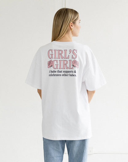 "GIRLS GIRL" OVERSIZED BOXY TEE