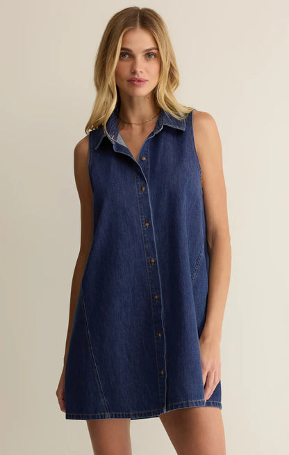 NEW LIGHT DENIM MINI DRESS