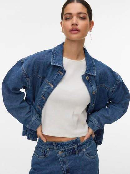 JAMIE - Denim Shacket - Medium Blue Denim