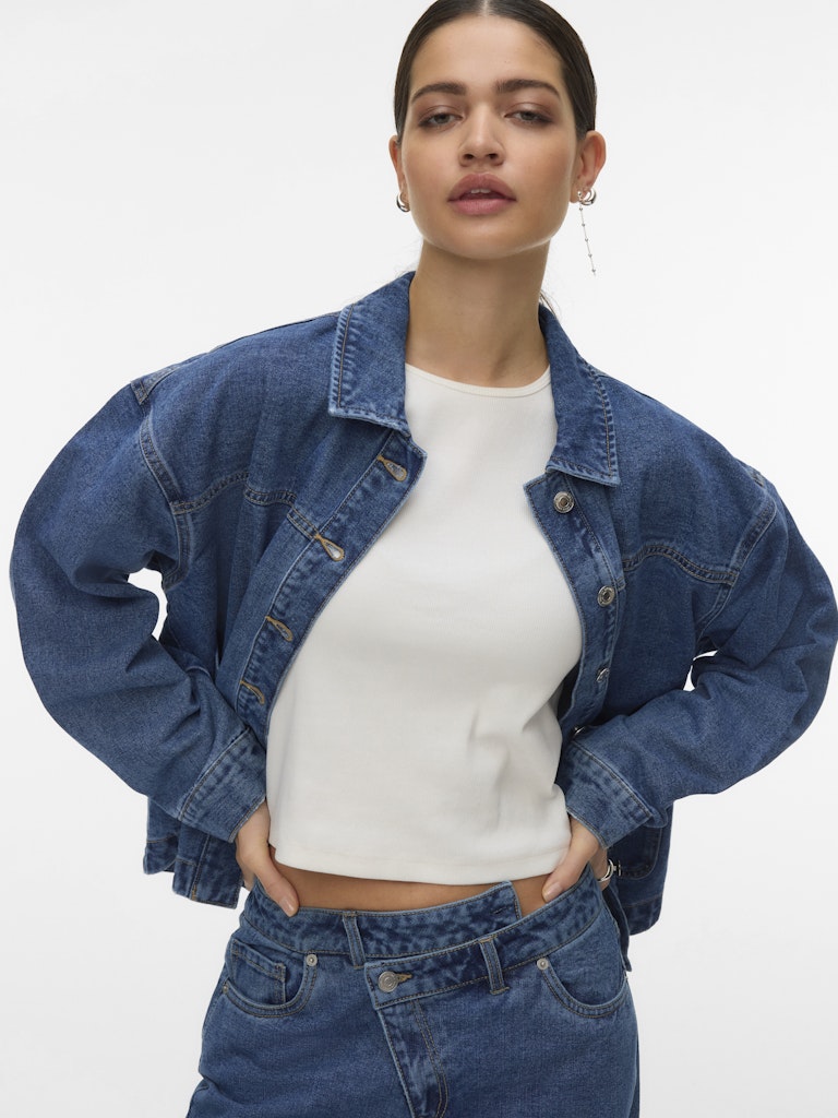 JAMIE - Denim Shacket - Medium Blue Denim