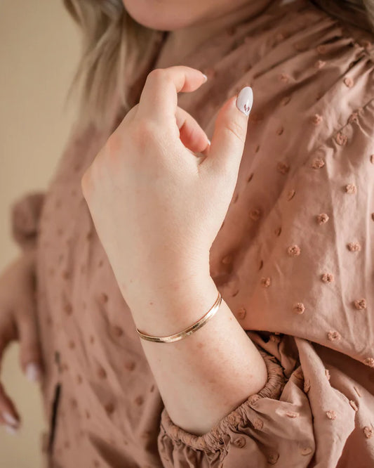Copper Rose - Vintage Herringbone Bracelet