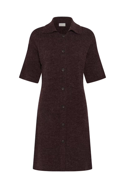 SIGNE KNIT DRESS IN FUDGE MELANGE