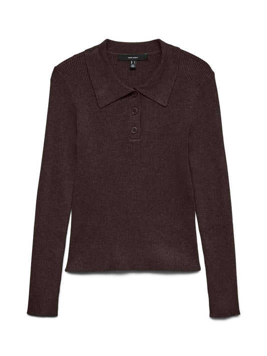 SILJE RIB POLONECK PULLOVER