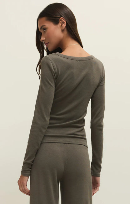 RENAE - Slub Rib long Sleeve Top